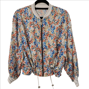 Vintage Italian Floral Zip Up Lightweight Jacket